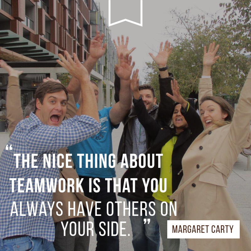 Great team building quotes by Margaret Carty and compiled by Team Bonding